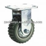 The 5 inch Heavy duty polyurethane the fixed castor, with PU wheel PP center, ball bearing