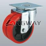 heavy duty twin-wheel caster,PU with PP center, Four ball bearing