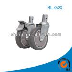 Medium Duty Gray Rubber Hospital Bed Caster Wheel