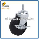 Light duty 3inch PVC wheel swivel thread stem caster-caster 3L03-2-5B1