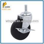 Light duty 3inch PVC wheel swivel thread stem caster