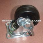 swivel furniture rubber caster with side brake