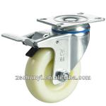Medium Duty Nylon Caster , with nylon wheel PP center, ball bearing-21-075-03106