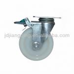 75mm Industrial medium-sized Top-plate swivel caster made of white pp or pvc