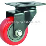 red pu small caster and wheel