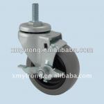 durable 75mm PU rubber swivel caster