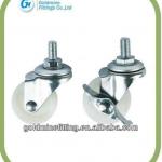 50mm white single PP caster wheel