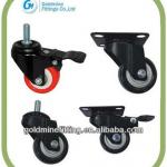 w40-63 63mm black heavy duty pu caster