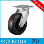 6 inch heavy duty swivel Polyurethane wheel caster black-SU46-H4003B