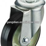 Threaded Stem Black Rubber Wheel Caster