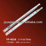 heavy duty ball bearing ndustrial telescopic channel drawer slide rail 4516-20&quot;-4516-20&quot;