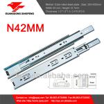 N42 3 Fold Ball Bearing Drawer Slide Telescopic Channel