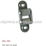 Vertical tape iron guide for shutter