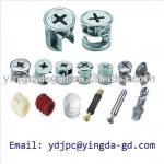 High quality Hot sale Different types Iron Furniture connector Cam bolts and nuts from Cam bolt nut factory