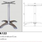 Hot sale square dining coffee aluminum folding table base table leg HS-A122-HS-A122