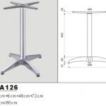 Guarantee quality dining coffee metal aluminum folding table base table leg HS-A126-HS-A126