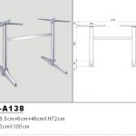Guarantee quality coffee dining metal aluminum folding table base table leg HS-A138