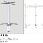 Hot Sale Dining Coffee Fashion Metal Aluminum Folding Table Base Table Leg Furniture Leg HS-A119-HS-A119
