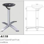 Guarantee quality dining coffee metal folding aluminum alloy table base table leg HS-A118-HS-A0118