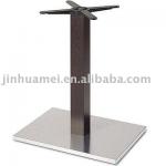343SW Rectangular Stainless Steel Table Base with Imitated Wood Column