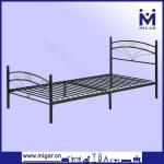 Black powder coating single steel bed MGB-174