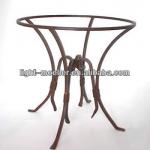 wrought iron round table base