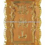 carving wooden frame with natural wood grain