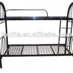 good quality black dormitory metal bunk bed-BED-M-01