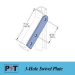 3-Hole Swivel Flat Plate