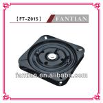 high quality guangdong 180 degree metal square bearing rotation black swivel plate