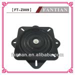 high quality guangdong 360 degree square metal black coating sofa flat swivel plate