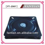 high quality guangdong 360 degree square metal sofa black coating swivel plate