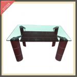 home furniture metal tempered glass dining table DT028