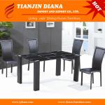 modern rectangular tempered glass dining room table designs-DTJSX47