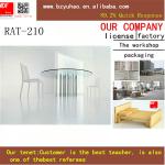 RTA-02002 2013 european style tempered glass dining table