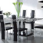 Printed glass dining table-UDT126