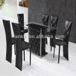 2014 hot sale tempered glass dining table set