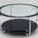 Round glass modern coffee table