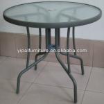 foshan aluminum table legs tempered glass dining table YT40B