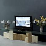 top quality modern marble long glass side table