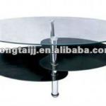 Cheap Black Pisces Design Tempered Glass Coffee Table-DT-CT-09