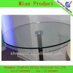 glass top round dining table-FL-OF-0004