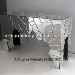 Modern furniture with mirror finish console