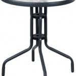 ripple steel glass table-070