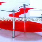 modern tempered glass coffee table with high quality and low price-HW-SG01