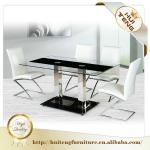 Hot sale modern tempered glass dining table-DT09
