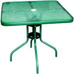 Square Metal Glass Dining Table
