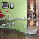 Top Moder White Glass Table