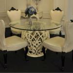 Occasionals Glass Top Round Dining Table hot sale cheap dining table