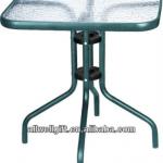 promotion cheap popular steel tube tempered glass dinning table